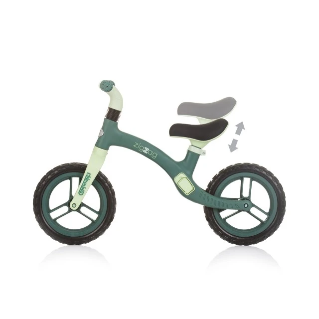 Balance toy on wheels Zig Zag green