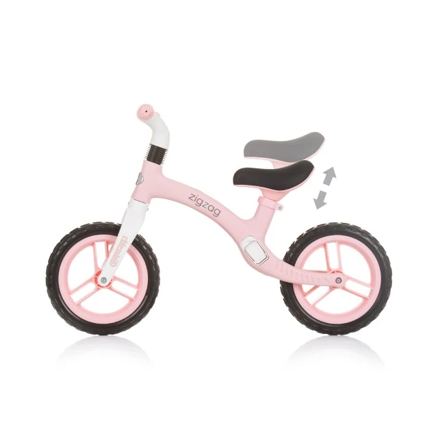 Balance toy on wheels Zig Zag pink