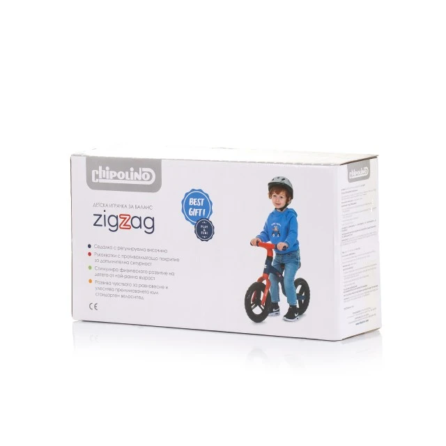Balance toy on wheels Zig Zag pink