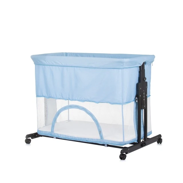 Co-sleeping crib with drop side “Zen sky blue