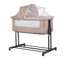 Co-sleeping crib with drop side “Zen" macadamia