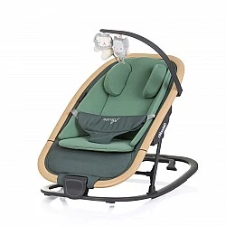Baby lounger "Senso" basil+wood