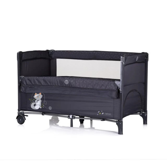Playpen with drop side Relax anthracite