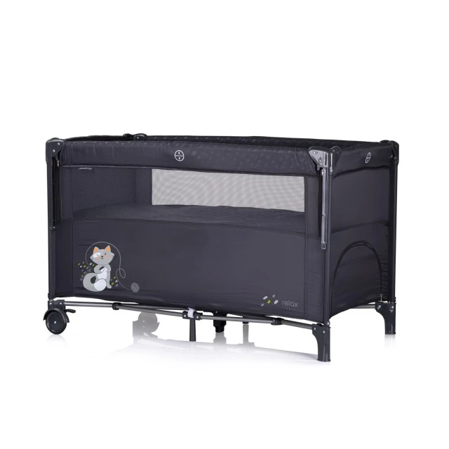 Playpen with drop side Relax anthracite