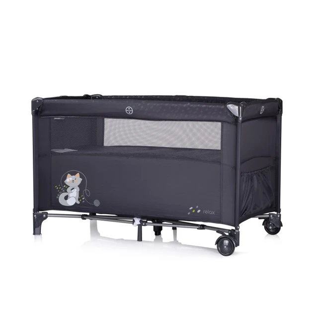 Playpen with drop side Relax anthracite