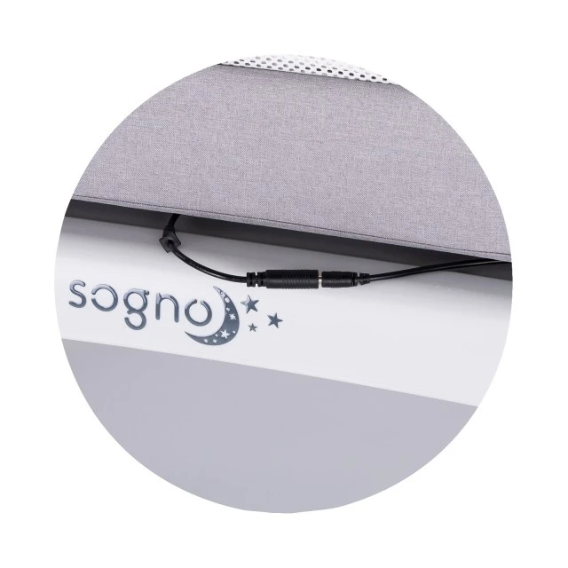 Кошара-люлка с LED дисплей Sogno сива