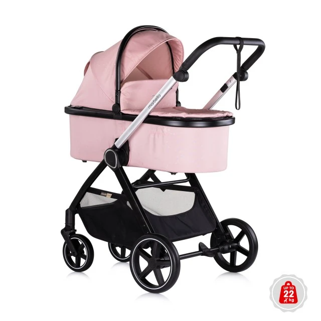 Baby stroller 3 in 1 Marbella pink marshmallow