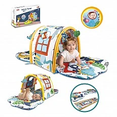 Gymnastics mat "House" with tunnel