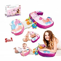 Multifunctional baby pillow 5 in 1 pink