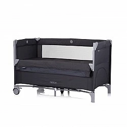Cot with drop side Relax anthracite linen