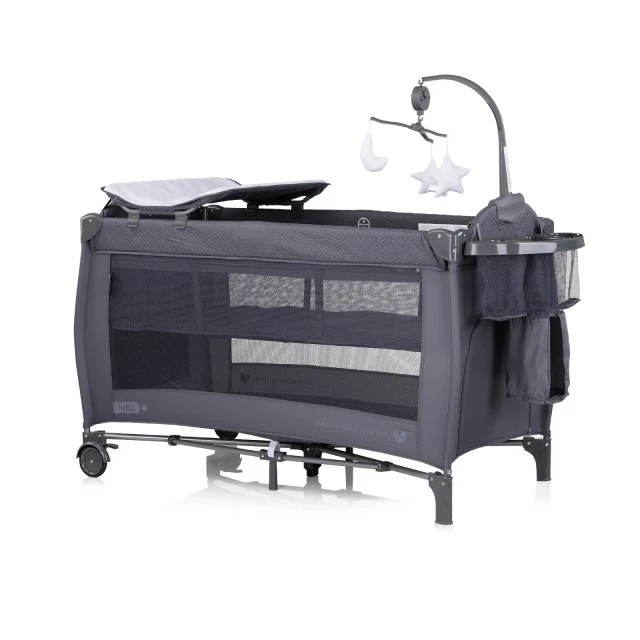 Baby portable cot Bella anthracite
