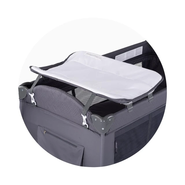 Baby portable cot Bella anthracite