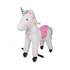 Children's Horse with wheels and sound, pink