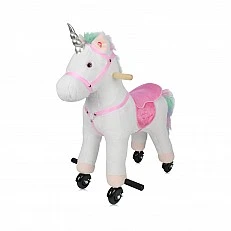 Children's Horse with wheels and sound, pink