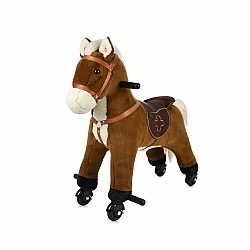 Children's Horse with wheels and sound, brown