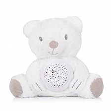 Plush toy with projector/music "Bear" white