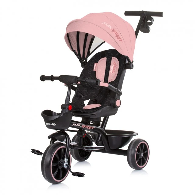 Tricycle with canopy Max Sport pink pud