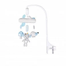 Musical bed toy "Happy Elephant" blue