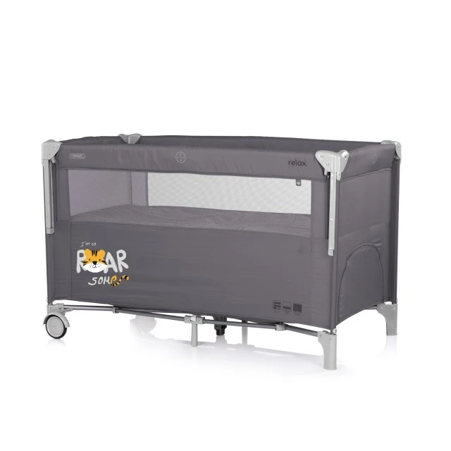 Folding-Side Playpen – Dark Gray