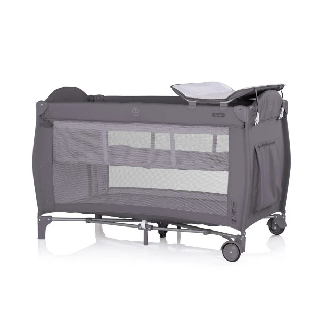Baby portable cot White dark gray