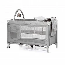 Luna portable baby cot platinum
