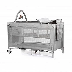 Luna portable baby cot platinum