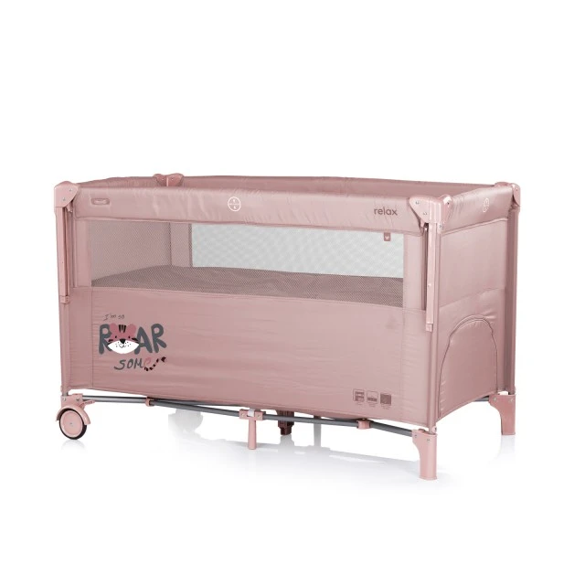 Folding-Side Playpen Relax Tiger – Pink