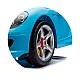 Electric car Porsche Carrera GT blue