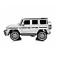 Electric SUV MERCEDES G63 for two children white EVA