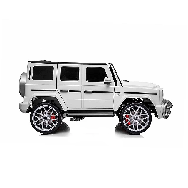 Electric SUV MERCEDES G63 for two children white EVA