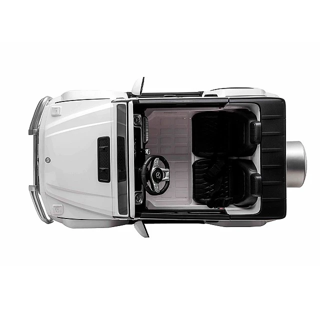 Electric SUV MERCEDES G63 for two children white EVA