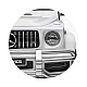 Electric SUV MERCEDES G63 for two children white EVA