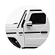 Electric SUV MERCEDES G63 for two children white EVA
