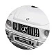 Electric SUV MERCEDES G63 for two children white EVA