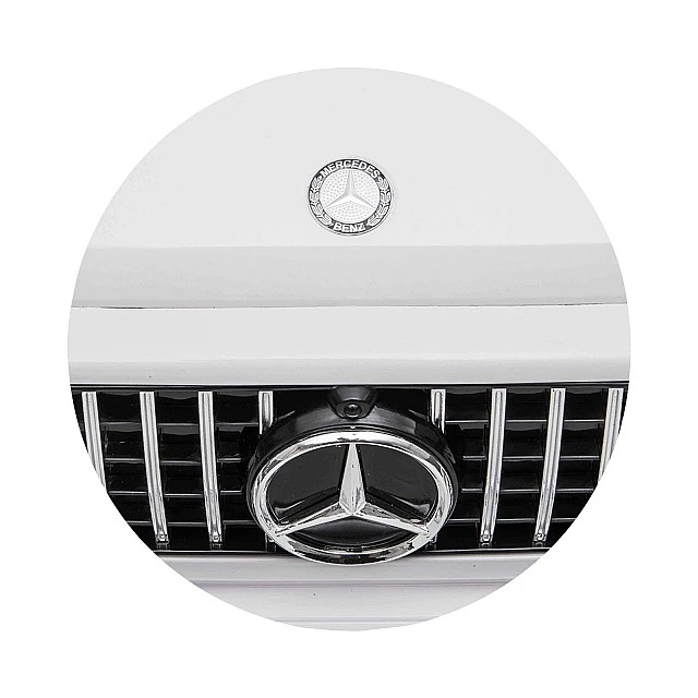 Electric SUV MERCEDES G63 for two children white EVA