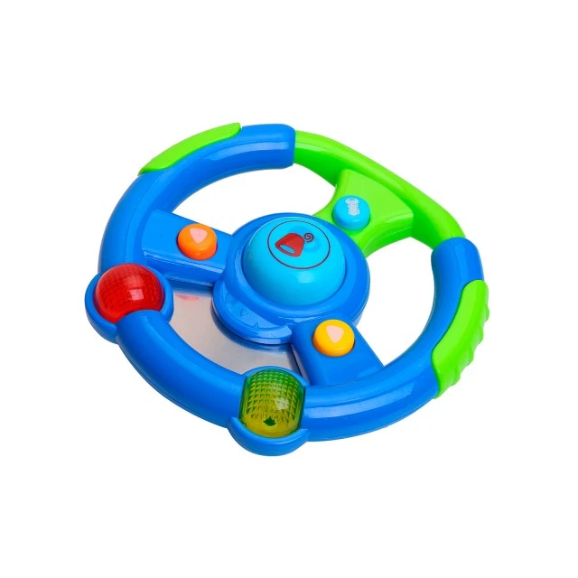 Toy steering wheel with remote control and key