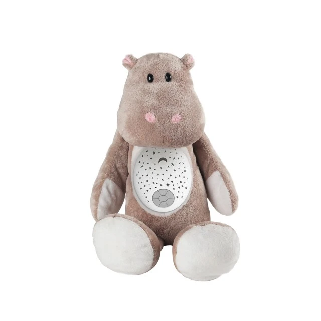 Plush toy with projector/music Hippo