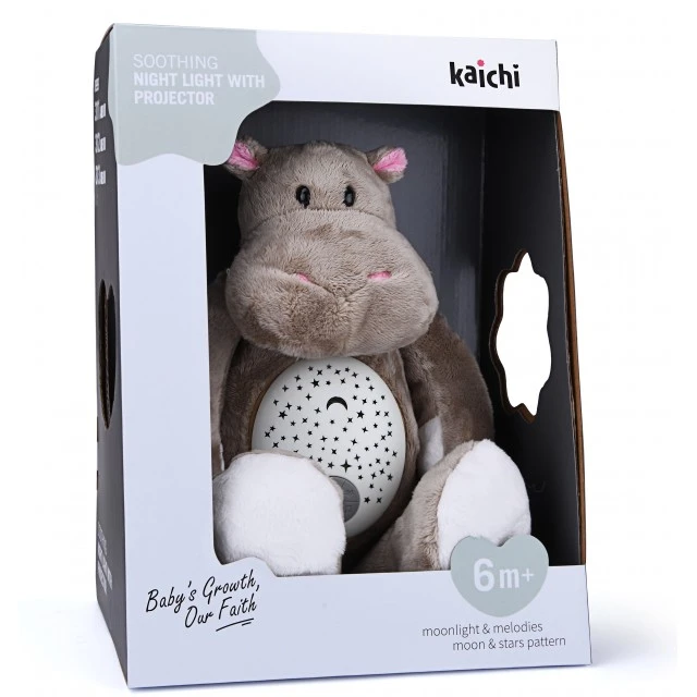 Plush toy with projector/music Hippo