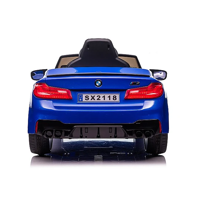 Electric car BMW M5 blue, EVA tires, leather