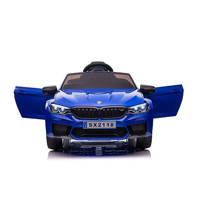 Electric car BMW M5 blue, EVA tires, leather