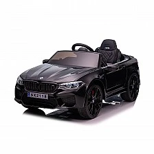Акумулаторна кола BMW M5 черна, EVA гуми, коженa