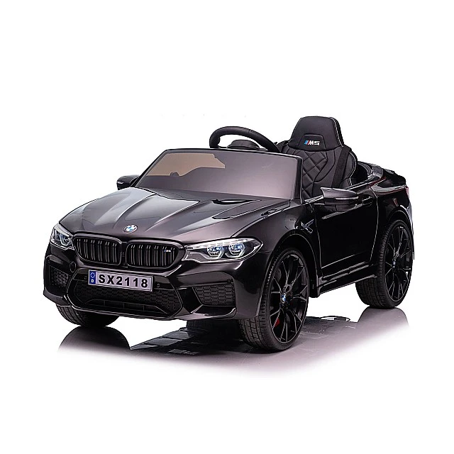 Electric car BMW M5 black, EVA tires, leather