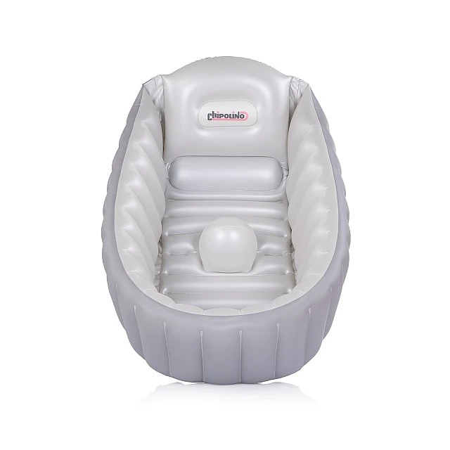 Baby Cloud bath with pump, gray