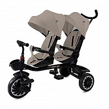 Tricycle for twins "TWIN GO" latte