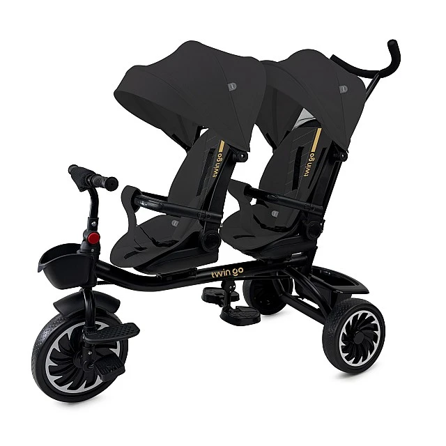 Tricycle for twins "TWIN GO" black