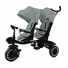Tricycle for twins "TWIN GO" green