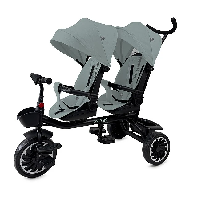 Tricycle for twins "TWIN GO" green