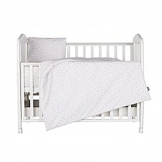 5-piece bed linen set beige stars