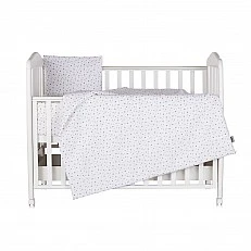 5-piece bedding set, gray stars