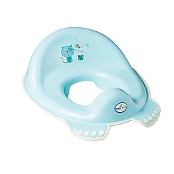 Anatomical toilet seat Dog&Cat blue